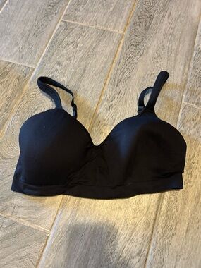Carol Hochman Everyday Black Seamless T-Shirt Bra - size XL